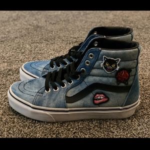 Acid denim jeans vans shoes W6